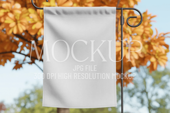 Download Fall Garden Flag Sublimation Mockup - Garden flag Collection