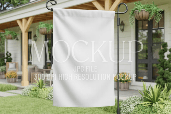 Download Farmhouse Garden Flag Mockup - Garden flag Collection