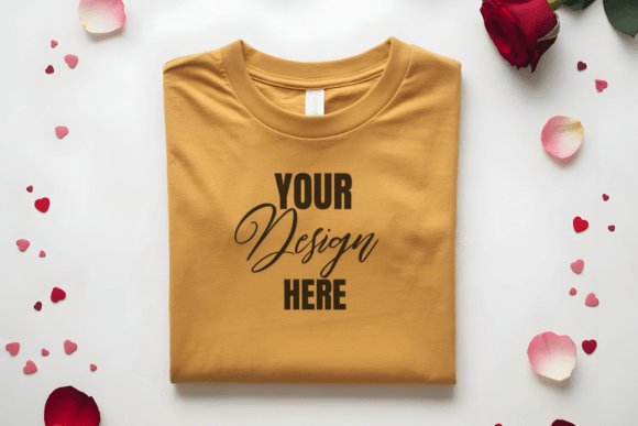 Download Flat Lay Valenitne T-Shirt Mockup - Flat lay Collection