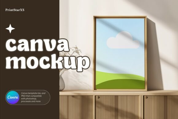 Download Wall Art Mockup Frame PNG Canva Mockup - Wall art mockup Collection
