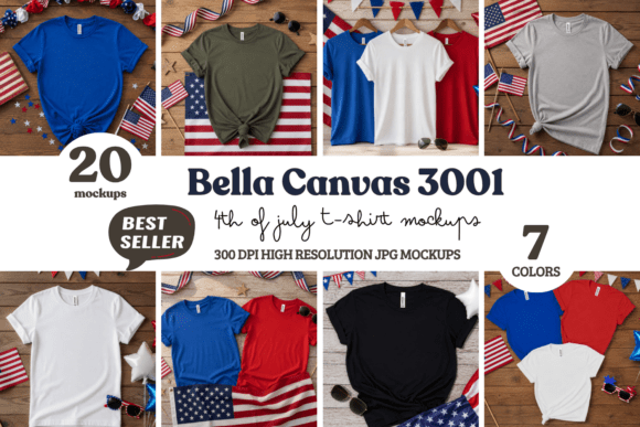 Download BC3001 4th of July Flat Lay Mockups - Flat lay Collection