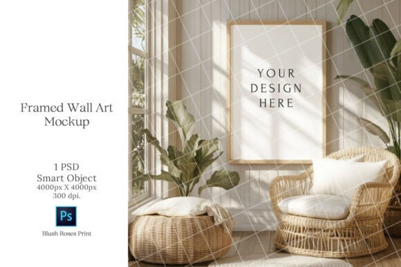 Download Boho Wall Art Mockup PSD Smart Object - Wall art mockup Collection