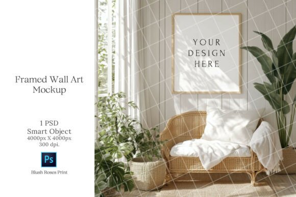 Download Boho Wall Art Mockup PSD Smart Object - Wall art mockup Collection