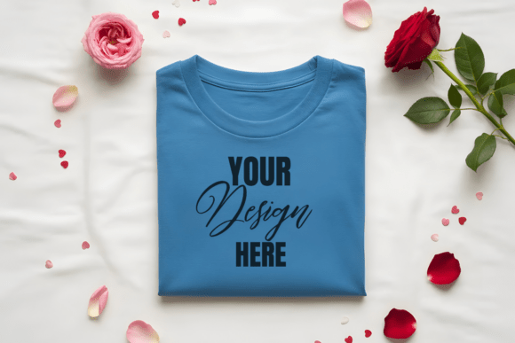 Download Flat Lay Valenitne T-Shirt Mockup - Flat lay Collection